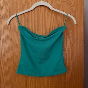 Aritzia Teal Cowl Neck Camisole